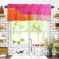 thumbnail image 3 of Orange Ponk Valances for Windows Gradient Splatter Foil Painting Grunge Art Rod Pocket Curtain Valance Window Treatment Short Curtains for Kitchen Living Room, 42"x12", 3 of 5