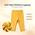 thumbnail image 5 of Yibosean Baby Girls 7-Pack Ruffle Ankle Leggings, Soft Stretch Pants for Toddler Girls 6M-4T, 5 of 8