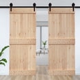 thumbnail image 4 of vidaXL NARVIK 37.4"x82.7" Solid Pine Wood Sliding Barn Door, Natural Brown, No Hardware Kits, 4 of 10