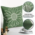 thumbnail image 6 of Green Daisy Flower Pillow Covers 18x18 Inch Set of 2 Spring Summer Floral Bloom Decorative Throw Pillows Seasonal Cotton Linen Pillow Cases Farmhouse Home Decor for Cushion Couch Sofa Outdoor, 6 of 6