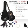 thumbnail image 2 of Best Choice Products Kit de iniciación de guitarra acústica de madera para principiantes de 38 pulgadas con bolsa de transporte, 6 púas de celuloide, cuerdas de nailon, cejilla, tela, correa con sopor, 2 of 5