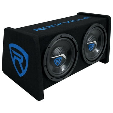 Rockville RV208P Dual 8" 800w Car Audio Subwoofers in Vented Sub Enclosure Box