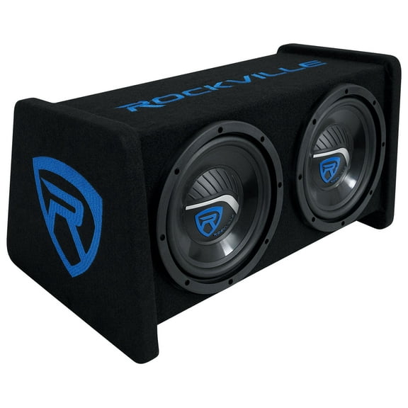 Rockville RV208P Dual 8" 800w Car Audio Subwoofers in Vented Sub Enclosure Box