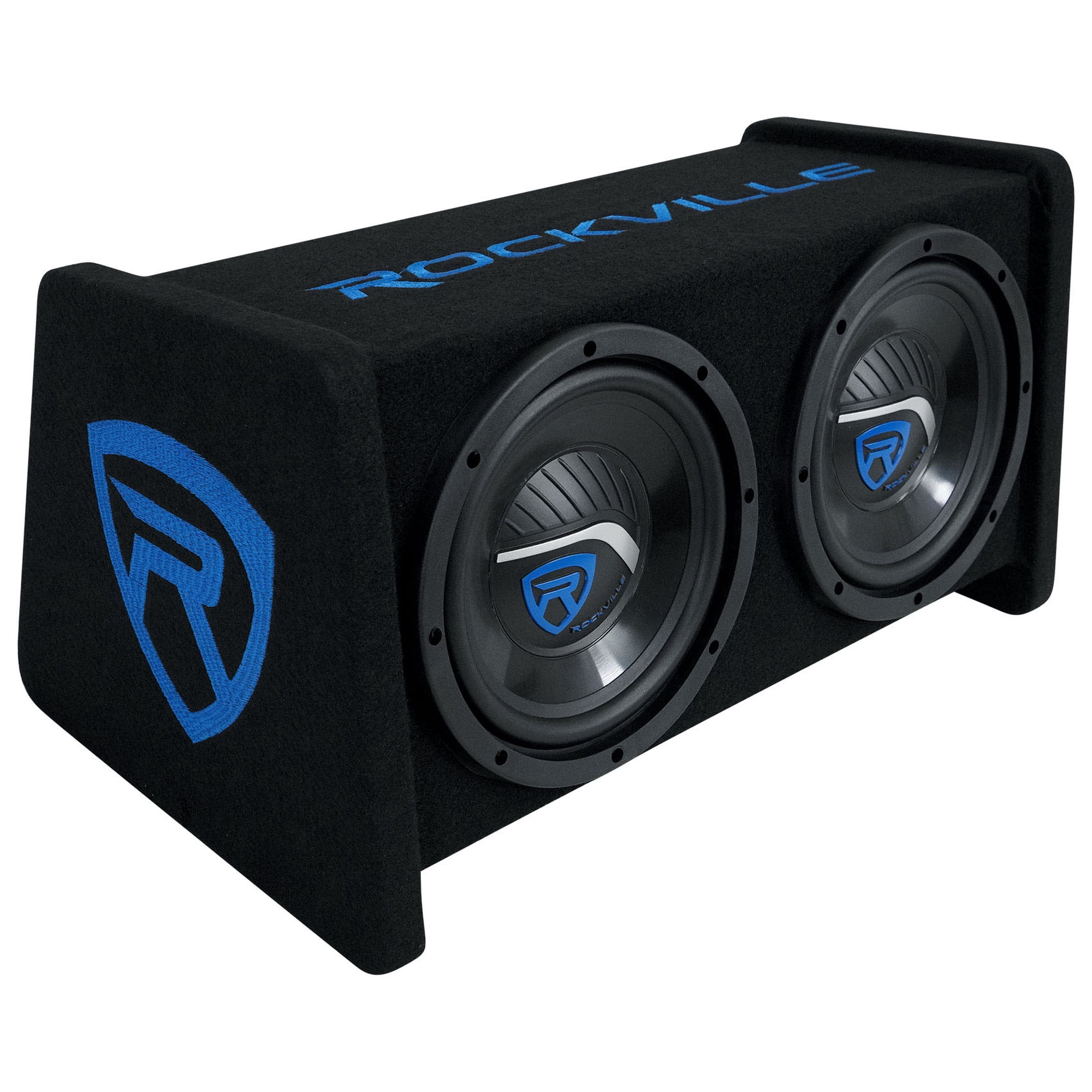 Rockville RV208P Dual 8" 800w Car Audio Subwoofers in Vented Sub Enclosure Box