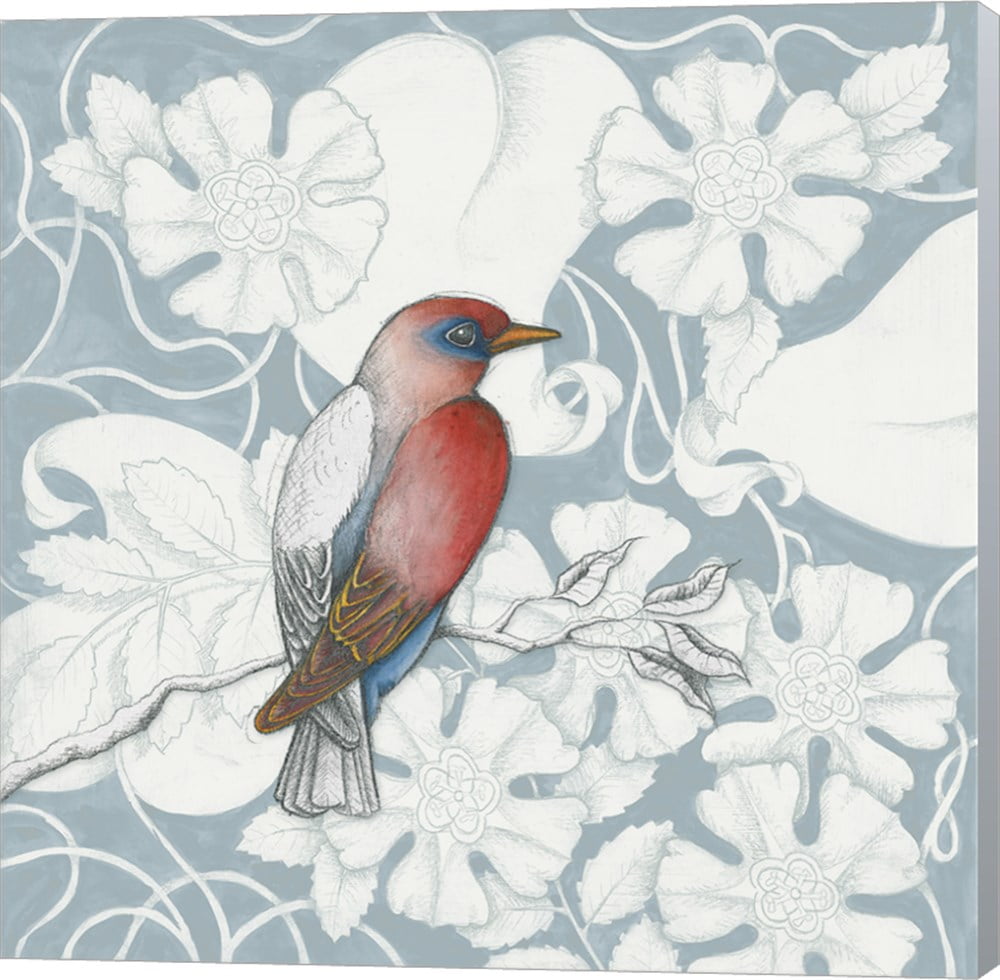 24 x 24 Global Gallery Elyse DeNeige Arts /& Crafts Birds IV Tone Canvas Artwork
