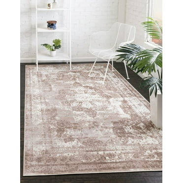 Rugs.com Monte Carlo Collection Rug – 10' x 14' Beige Medium Rug Perfect For Living Rooms, Large Dining Rooms, Open Floorplans