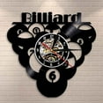 thumbnail image 3 of Vinyl Record Wall Clock Billiards Shape Retro Nostalgic Wall Clock, 3 of 6