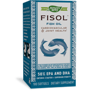 Nature's Way Fisol 50% EPA and DHA Enteric-Coated Fish Oil, No Fishy Burp-Back, 180 Softgels