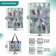 thumbnail image 2 of Extra Large Picnic Beach Blanket Waterproof Sand Proof Portable Outdoor Mat Violet Red Floral Stained Glass 60x80, 2 of 9