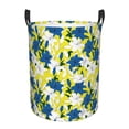 thumbnail image 1 of Balery Lilies Flowers Cesta de ropa redonda con asas, impermeable, independiente, para ropa, juguetes, dormitorio y familia-Small, 1 of 6