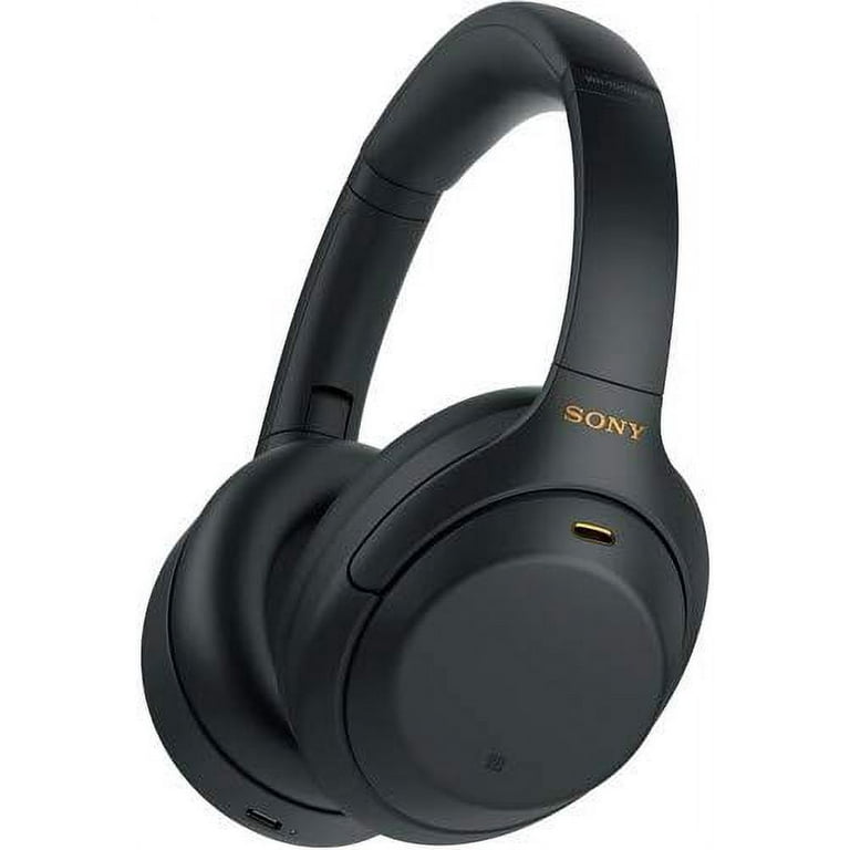 Sony WH-1000XM4 Wireless Noise-Canceling Over-Ear Headphones (Black  WH1000XM4/B) Bundle + Wall Charger with USB Type-C Cable