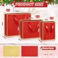 thumbnail image 2 of 12 Sets Metallic Paper Gift Bags with Handle Tissue Paper Include 8", 10", 13" Thank You 5 Senses Gift Bags for Him Her Birthday Wedding Groomsmen Favor Thanksgiving Christmas(Red,Gold), 2 of 4