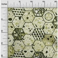 thumbnail image 2 of oneOone Rayon Light Green Fabric Geometrical Hexagon Stone Texture Sewing Craft Projects Fabric Prints By Yard 56 Inch Wide, 2 of 4