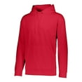 thumbnail image 2 of Augusta Boy's Wicking Fleece Hooded Sweatshirt, Red, Large, 2 of 3