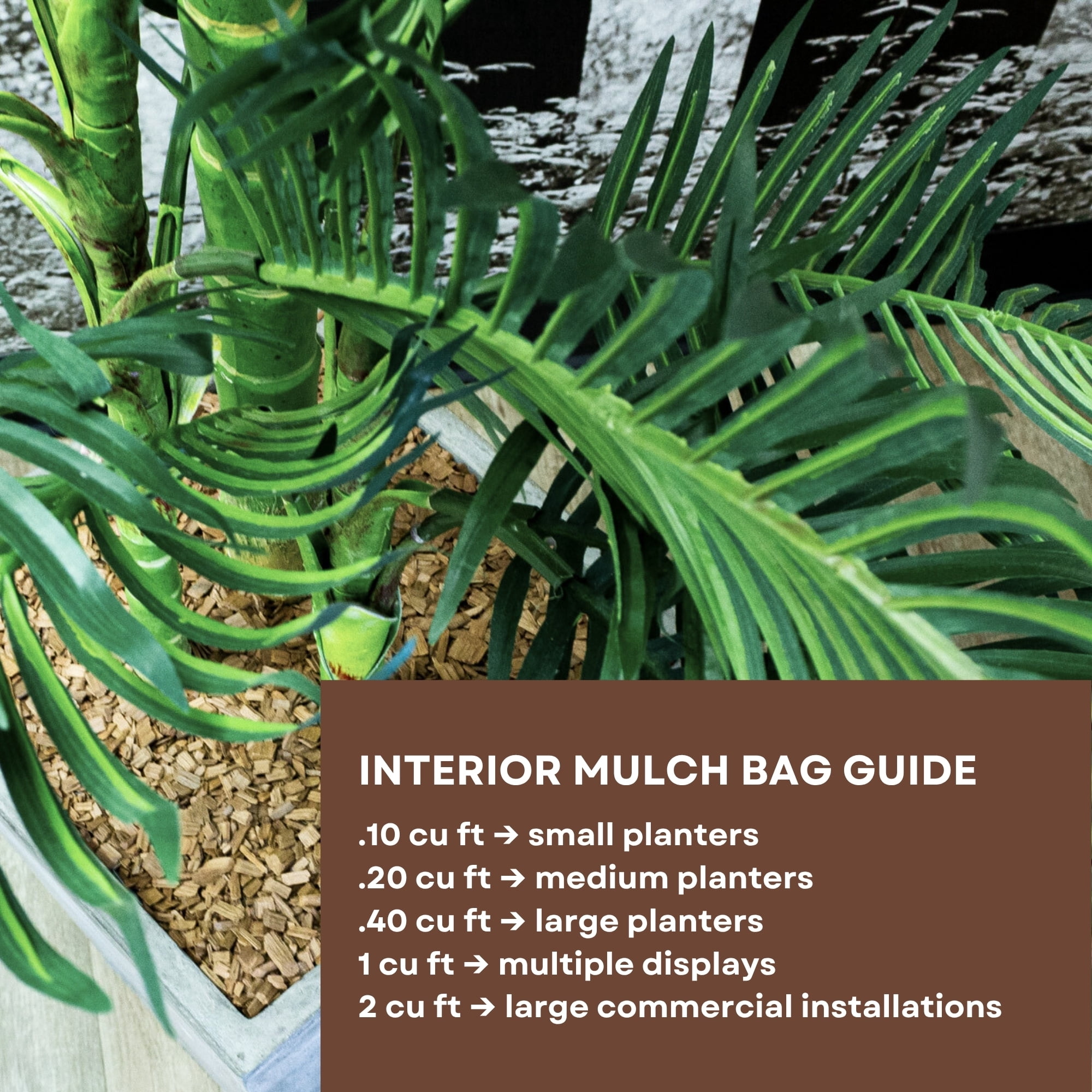 Decorative Mulch for Indoor Planters – Natural Mocha | 6.5 Qts (0.2 cu ft)