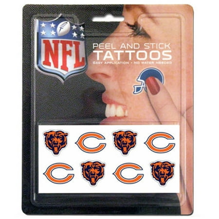 NFL Chicago Bears Tattoo Set, 8-Piece