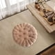 thumbnail image 5 of Cojín con forma de galleta, sencillo y moderno, para silla de tatami, sofá de dormitorio Caqui redondo, 5 of 7