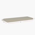 thumbnail image 3 of CRXX Outdoor Bench Cushion, Waterproof and Fade Resistant Patio Seat Cushions - Non-Slip Bench Pad Cushion with Removable Cover for Garden Swing Porch Settee，White，43" x 18", 3 of 7
