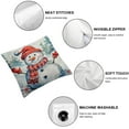 thumbnail image 6 of PHYHOO Snowman Snowflake Christmas Throw Pillow Covers Christmas Xmas Winter Holiday Cushion Case Decoration for Sofa Couch Set of 2 12x12in, 6 of 7
