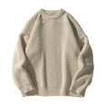 thumbnail image 2 of Betivan Mens Fall Winter Sweater Crewneck Knit Sweaters Casual Waffle Pullover Warm Loose Fit Top for Outdoor/Daily/Casual/Holiday, 2 of 6