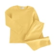 thumbnail image 5 of Enyan Kids Thermal Underwear Set Long Thermal Underwear Fleece Lined Base Layer Set for Girls Boys Yellow,6-12 Months, 5 of 5