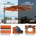 thumbnail image 7 of FLAME&SHADE 11 Ft LED Patio Cantilever Umbrella Outdoor Aluminum Offset Hanging Rotation w/Solar Lights,Red, 7 of 7