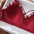 thumbnail image 5 of Njagoc3 2025 French Lace Bandeau Bra Open Back Sheer Panel Push Up Seamless Bra for Womens, 5 of 6