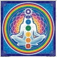 thumbnail image 1 of Mandala Arts Light Body Chakra Meditation Repositionable Removable Reusable Static Cling Sticker, 1 of 1
