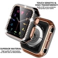 thumbnail image 4 of Funda de cristal brillante para Apple Watch, Protector de pantalla para iwatch series 7, 3, 8, 5, 6, SE, 45mm, 41mm, 40mm, 44mm, 42mm, 38mm, parachoques de diamante, 4 of 4