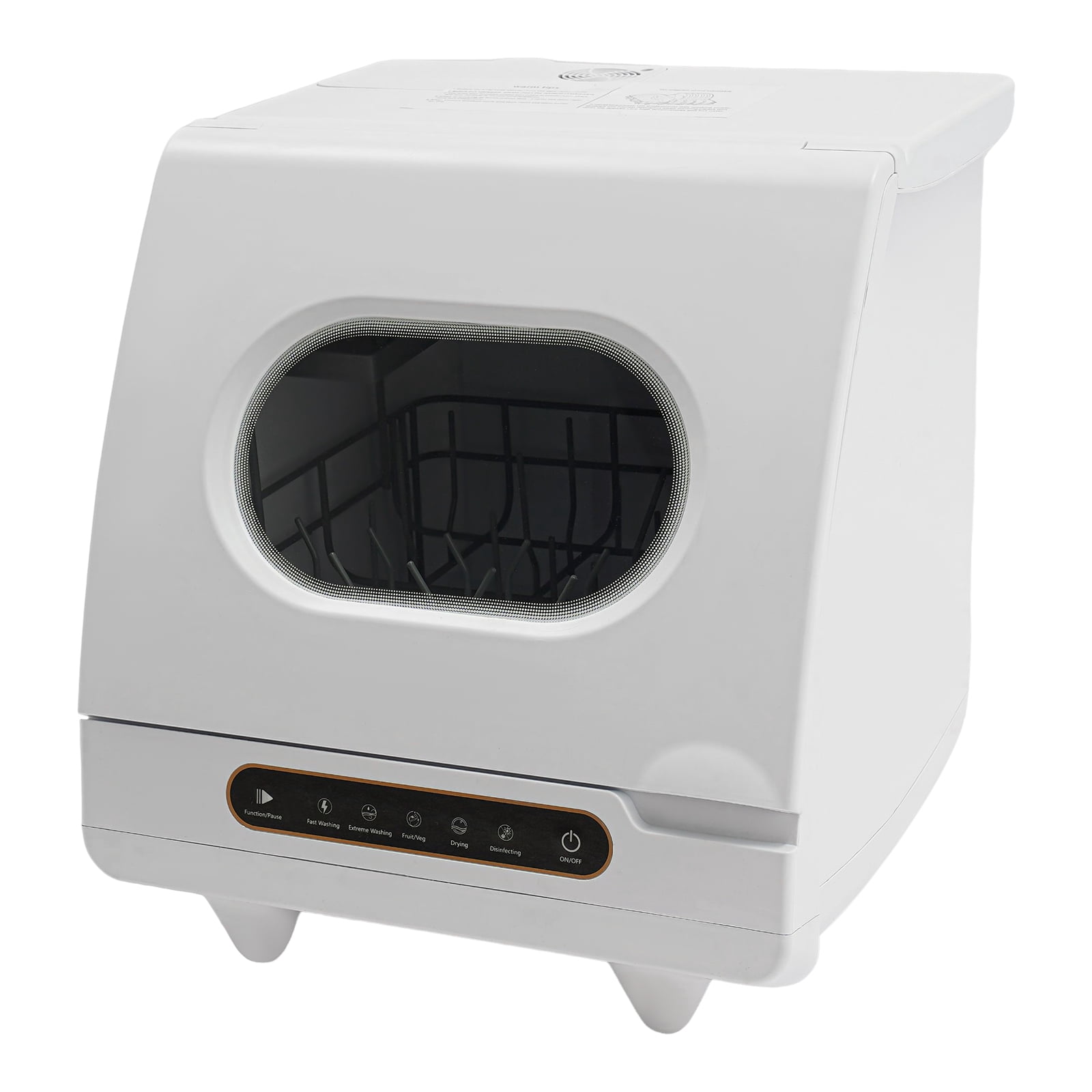 Compact Countertop Dishwasher with 6 Place Settings & 5 Wash Modes High-Temperature 162°F Sanitizing for Apartment