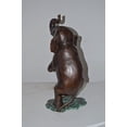 thumbnail image 6 of Nifao Circus Elephant Dance and Play the Accordion Bronze Statue – Home Decor Sculpture, 13"L x 11"W x 22"H, 6 of 12