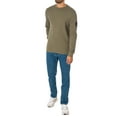 thumbnail image 5 of Calvin Klein Jeans Badge Waffle Longsleeved T-Shirt, Green, 5 of 6