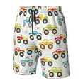 thumbnail image 4 of Vsdgher Cartoon Monster Trucks Men's Beach Shorts, Surfing shorts, Swim trunks, Quick Dry Swim Trunks for Surfing Beach Fun -Large, 4 of 6