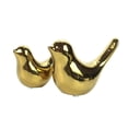 thumbnail image 4 of 2 estatuas de pájaros, esculturas de animales, adornos de escritorio coleccionables, figuras decorativas para la entrada, estantería, mesa, centro de Oro, 4 of 8