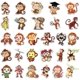 thumbnail image 2 of Animal Stickers - 50 pcs Cartoon PVC Decals Cute Kawaii Vinyl Decoration DIY Funny Creative Decor for Teens, 2 of 5