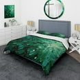 thumbnail image 1 of Designart "Emerald happiness II" Abstract Landscape Bedding Covert Set - Abstract Landscapes Green Landscapes Bed Set With 1 Sham, 1 of 6