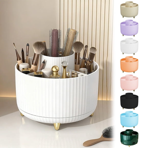 Sentmoon Make up Organizer Makeup Organizers Desktop Rotating Makeup Brush Organizer Cosmetic Container Desk Dresser Eyeshadow Brushes Lipstick Case Pen Container