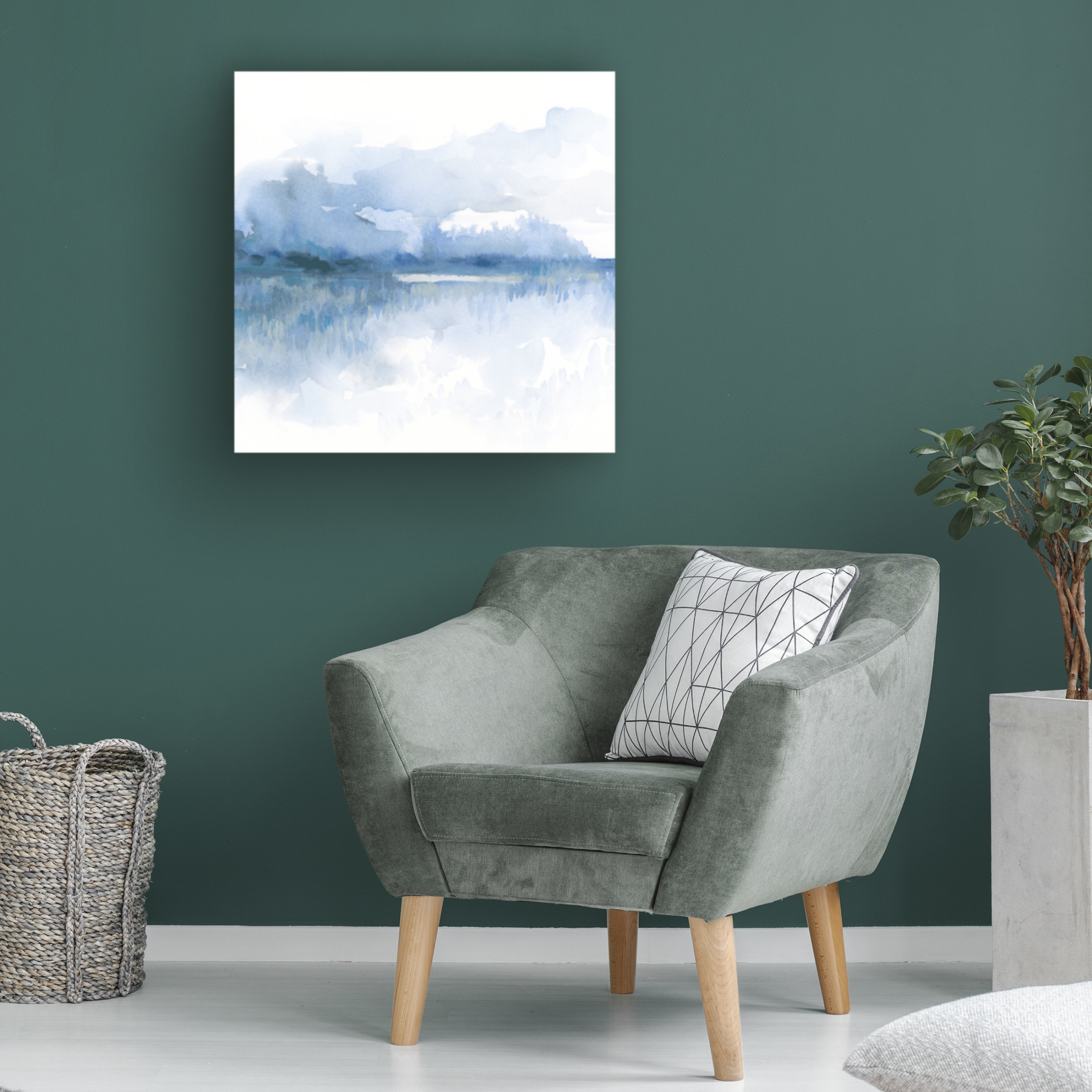 Trademark Fine Art June Erica Vess Blue Mist Marsh I Canvas Wall Art