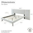 thumbnail image 6 of DG Casa Ali Boucle Queen Extended Headboard Bed Frame, Cream Fabric, Solid & Splayed Wood Legs, 6 of 9