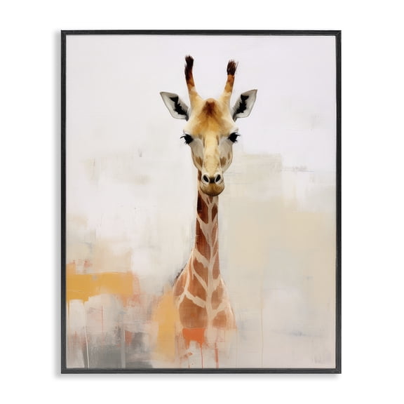 Stupell Industries Contemporary Modern Giraffe Portrait Black Framed Giclee Art, 11 x 14, by Irena Orlov