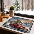 thumbnail image 2 of Red Truck Christmas Tree Dish Drying Mat for Kitchen Countertop, Absorbent Dishes Drainer Fast Drying, Drying Mat 18 X 24 Inch, 2 of 4