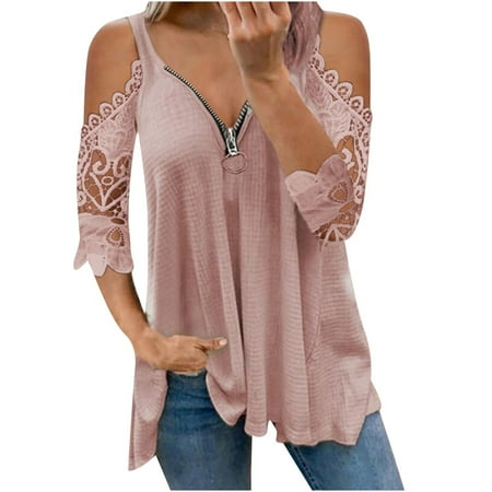 

Blouses For Women Dressy Casual Women Plus Size Print T-Shirts Half Sleeve Tunics Crewmeck Bustier Tunic Tops
