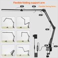 thumbnail image 3 of Double Head LED Desk Lamp with Clamp Swing Arm Desk Lamp Eye-Caring Dimmable Desk Light,Table Desk Lamp US Plug,1set * Desk Lamp, 3 of 6
