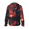 thumbnail image 2 of Picia Lone Rider Under Red Sky Women's Men's UPF 50+ Sun Protection Hoodie Shirt Long Sleeve SPF Fishing Outdoor UV Hiking Lightweight Shirts-3X-Large, 2 of 9