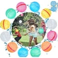 thumbnail image 3 of 6 Pack - Reusable Water Balloons for Kids - Pool Beach Backyard Games Water Toys for Boys Girls, 3 of 8
