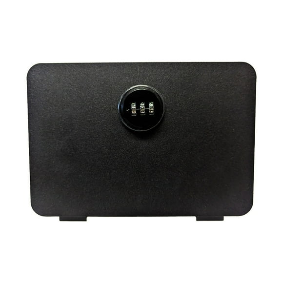 Pop & Lock Truck Cap Storage Compartment PL5230 For Use To Store keys/Wallet/Small Items; With Vault And Vault XL Cover; Powder Coated; Black; Heavy Duty 14-Gauge Steel; 3-Dial Combination Lock