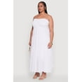 thumbnail image 3 of Womens Plus Size Elegant Strapless Tiered Sundress, 3 of 4
