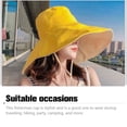 thumbnail image 4 of Voyage Randonnée Femmes Pêcheur Chapeau Réglable Protection Solaire Large Bouchon à Bord avec Corde Dames Chapeaux de Seau de Mode, 4 of 7
