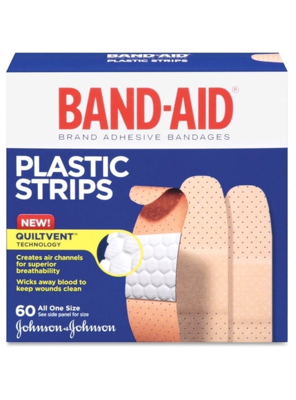 BAND-AID Plastic Strips All One Size 60 Each