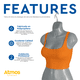 thumbnail image 3 of Atmos Homeware Maniquí de Dama | Exhibidor de Mujer de Plástico de Alta Resistencia con Gancho | Torso Femenino para Ropa y Accesorios | Paquete de 5 Piezas color Gris, 3 of 5